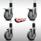 Service Caster 5'' SS Gray Poly Swivel 1-5/8'' Expanding Stem Caster Set 2 Total Lock Brakes, 4PK SCC-SSEXTTL20S514-PPUB-2-S-2-158 - alternate 3
